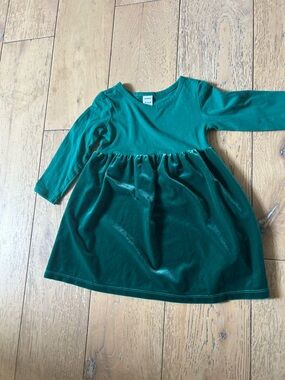 Old Navy Emerald Green Long-Sleeve Skater Dress